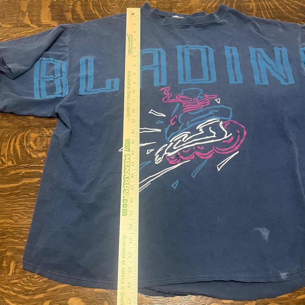 Ross Sportswear Blading T-Shirt Mens XL Navy Blue Vintage Inline Skate Graphic - Picture 9 of 15